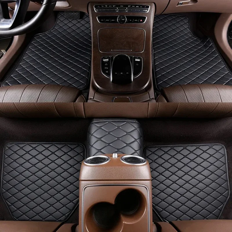 Car Floor Mats Universal Waterproof Leather - Car Floor Mats 5Pcs PU Leather