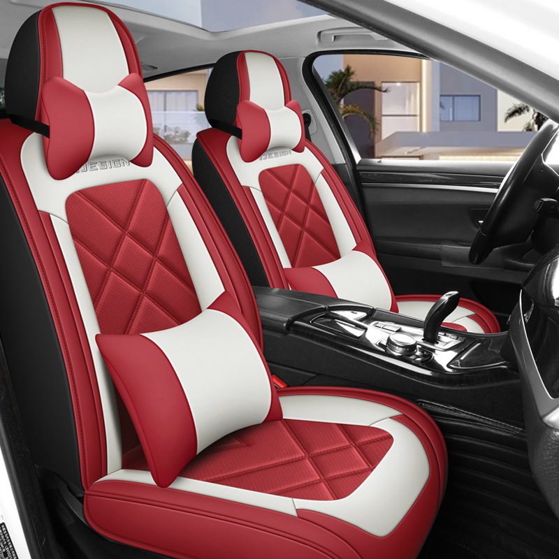 Leather Car Seat Covers Full Set Universal - Full Coverage Universal Style 5 Seat