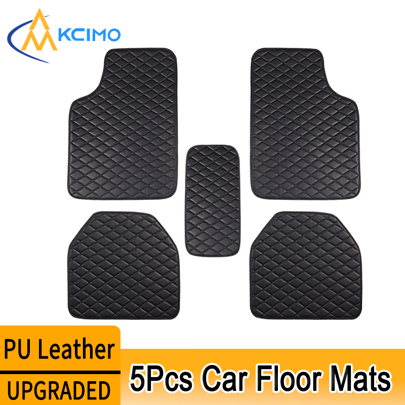 Car Floor Mats Universal Waterproof Leather - Kcimo 5Pcs Car Floor Mats PU