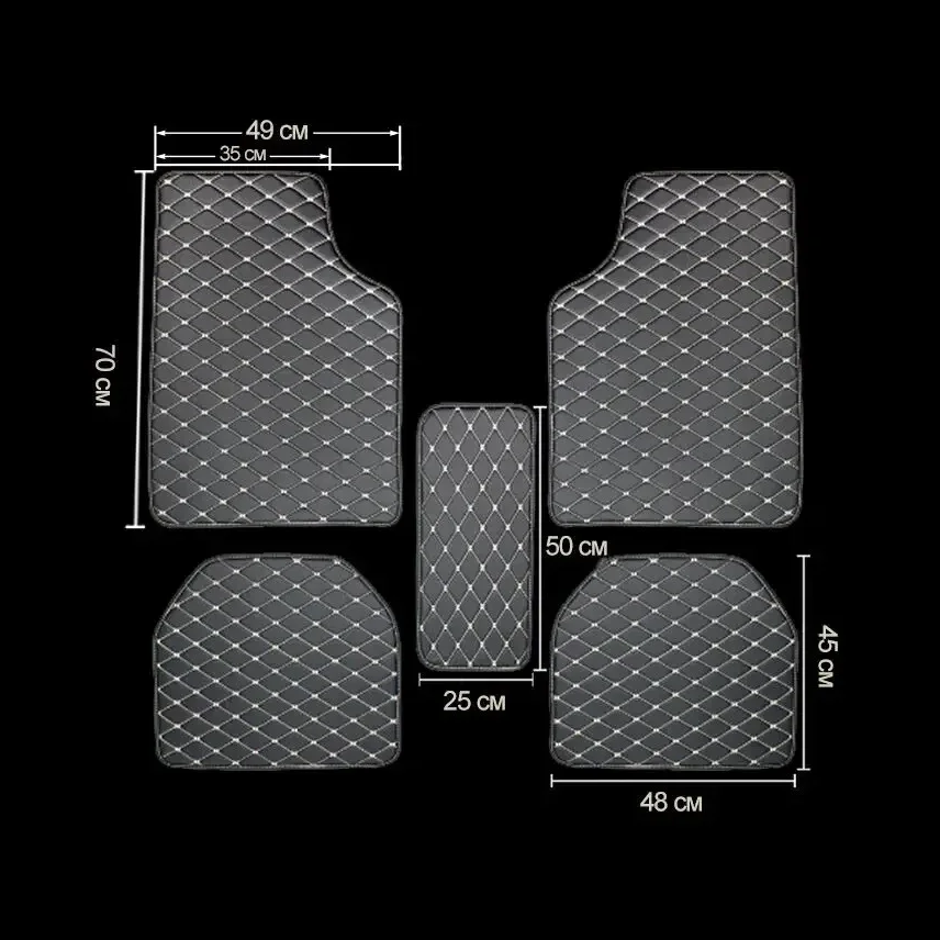 Car Floor Mats 5Pcs PU Leather - Car Floor Mats Universal Waterproof Leather recension och pris
