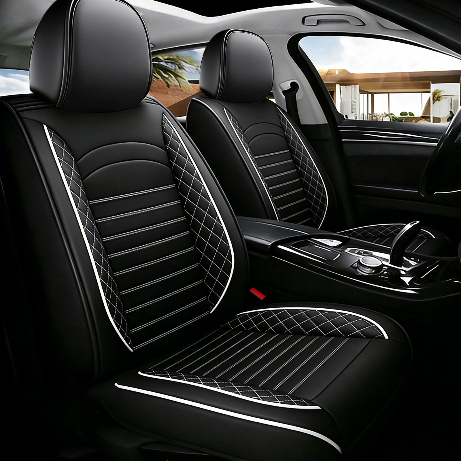 1Set Universal Car Seat Covers - Leather Car Seat Covers Full Set Universal recension och pris