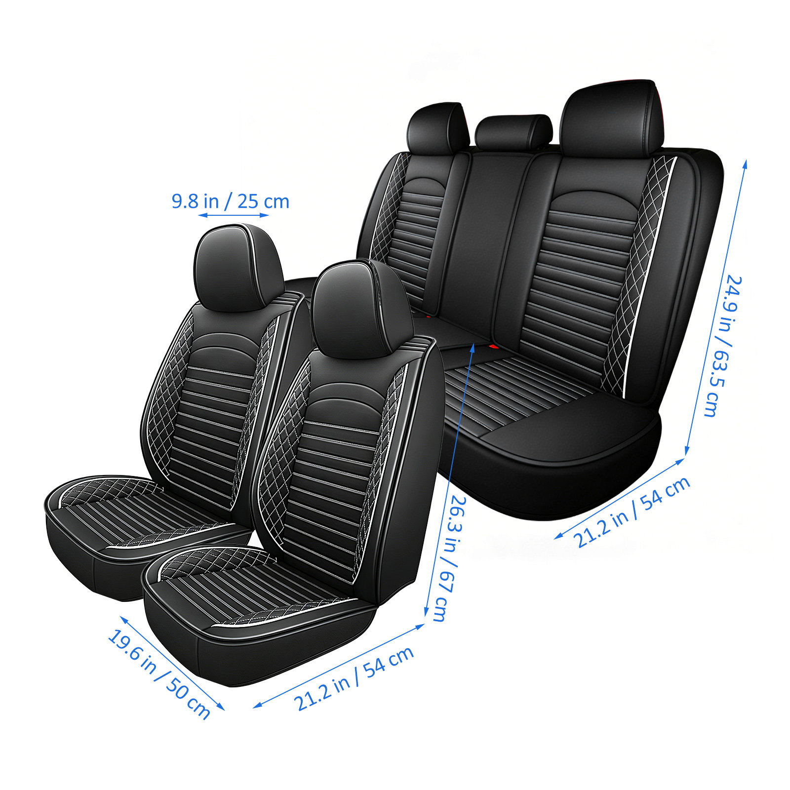 1Set Universal Car Seat Covers - Leather Car Seat Covers Full Set Universal recension och pris