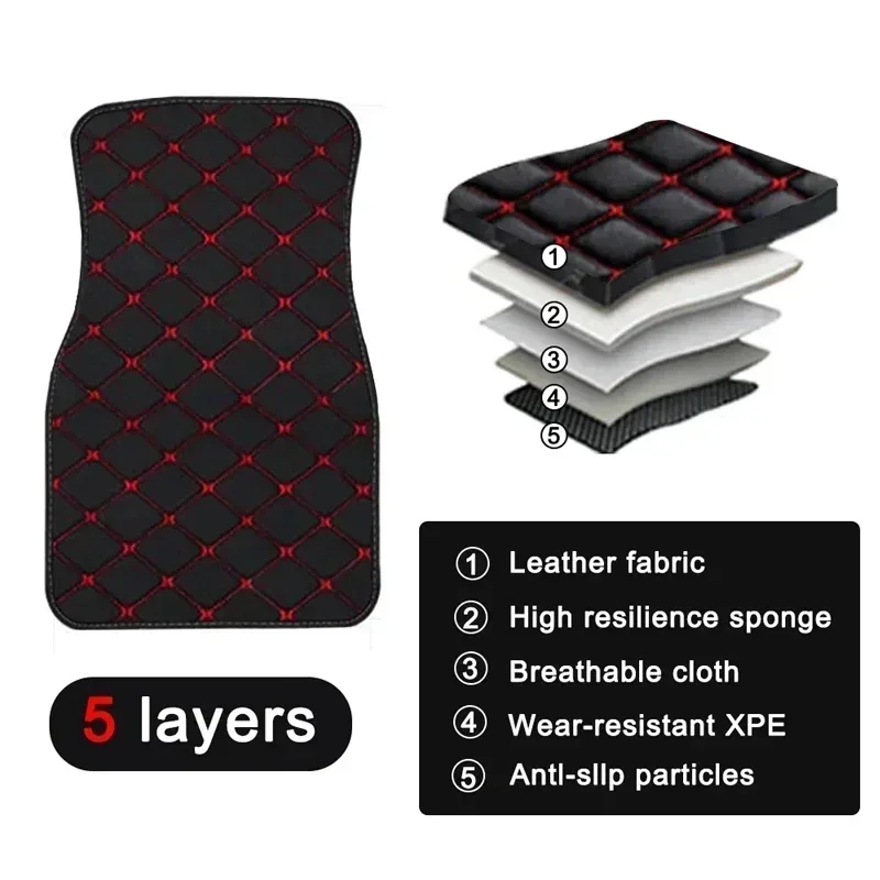 4PCS Universal PU Leather Car  - Car Floor Mats Universal Waterproof Leather recension och pris