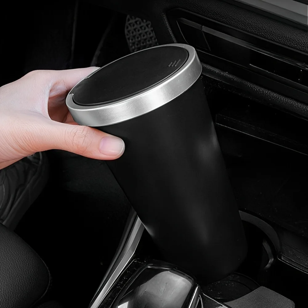 for Cup Holders Storage Compac - Waterproof Car Trash Can With Lid recension och pris
