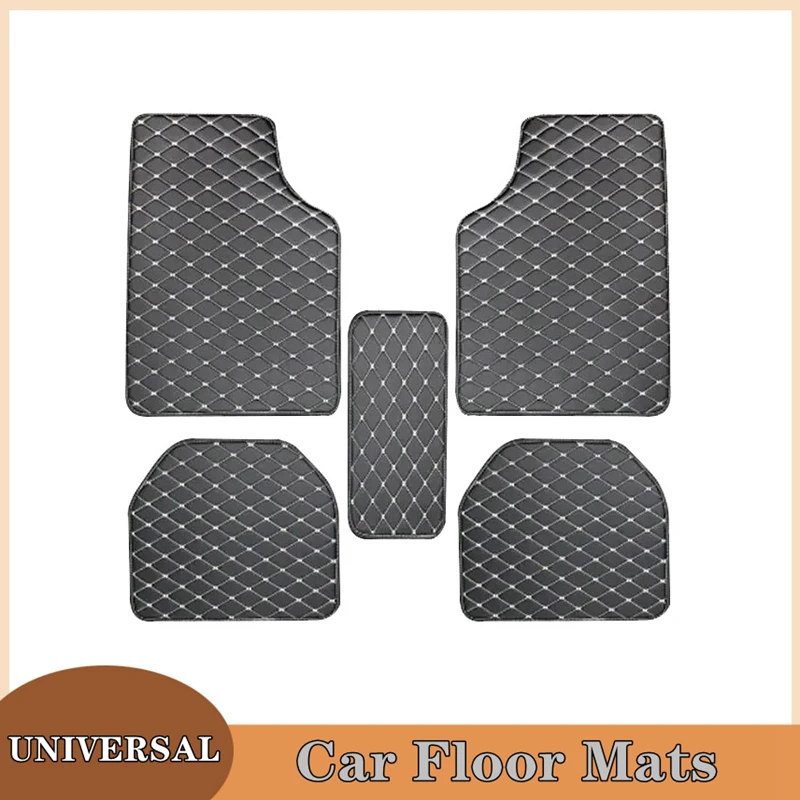 Car Floor Mats 5Pcs Universal  - Car Floor Mats Universal Waterproof Leather recension och pris