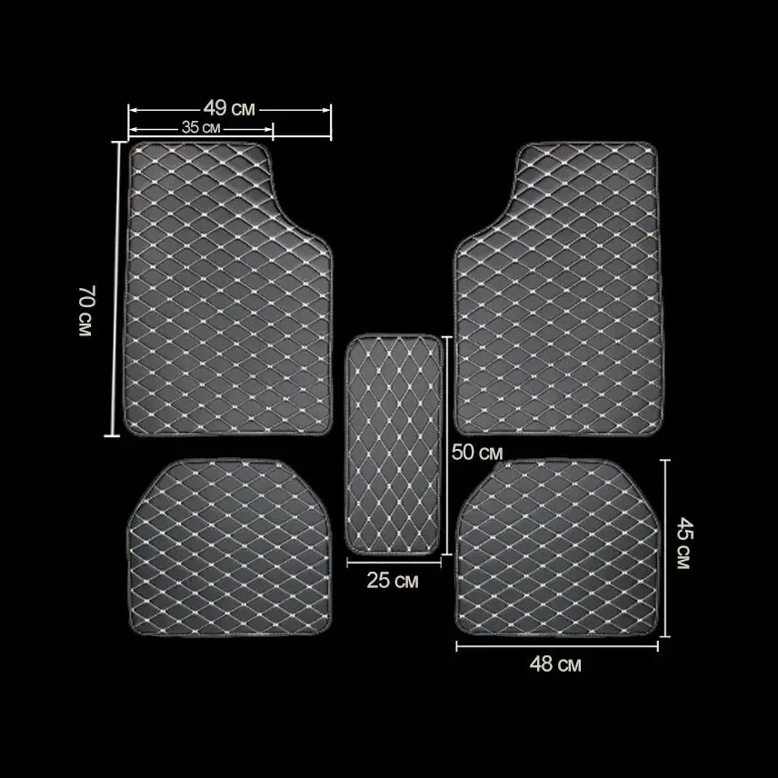 Car Floor Mats 5Pcs Universal  - Car Floor Mats Universal Waterproof Leather recension och pris