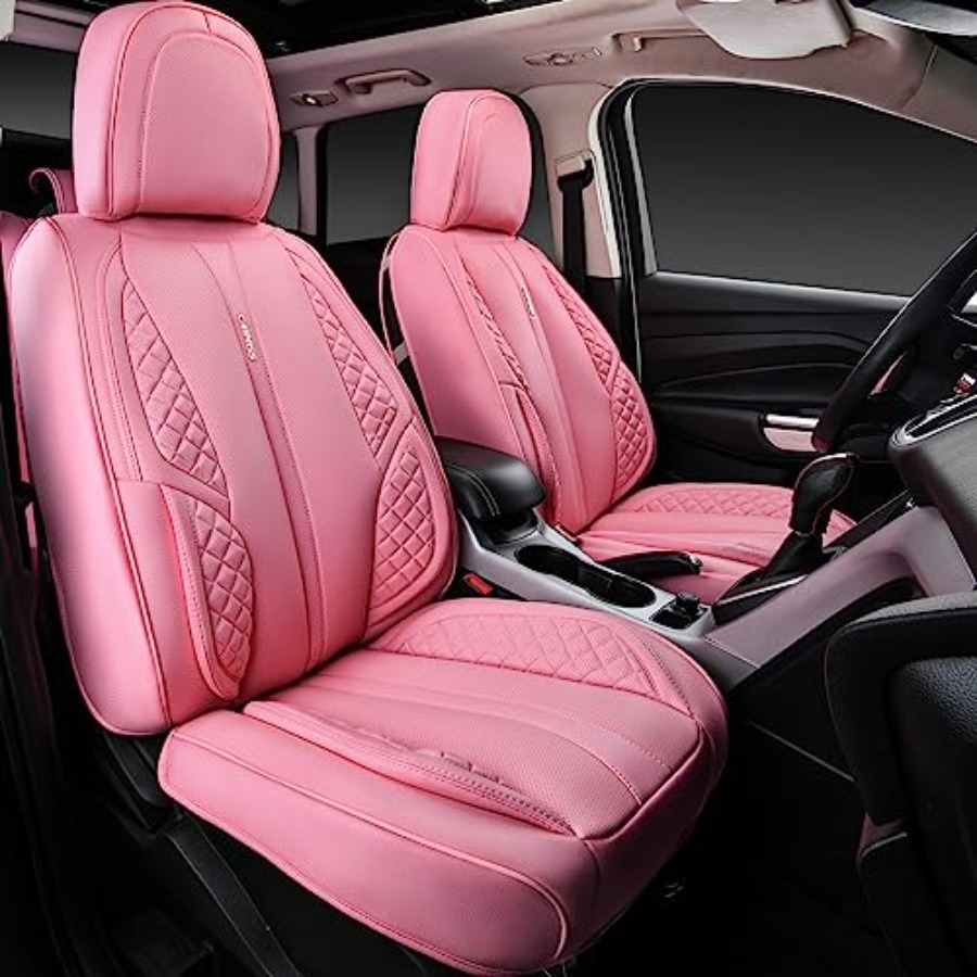 Nappa Pink PU Leather Car Seat - Leather Car Seat Covers Full Set Universal recension och pris