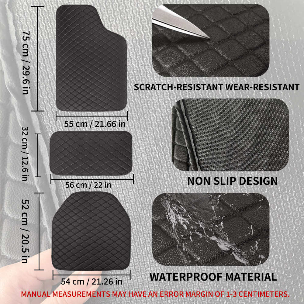 Universal 5Pcs Leather Car Flo - Car Floor Mats Universal Waterproof Leather recension och pris