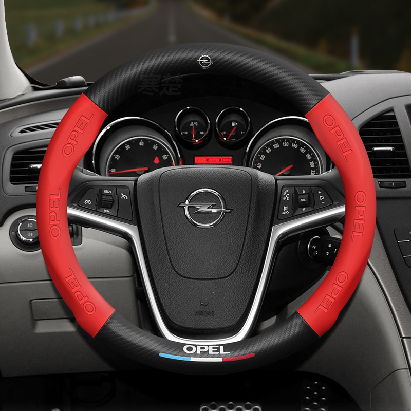 For Opel OPCline ASTRA CORSA I - Car Steering Wheel Cover Anti Slip Breathable recension och pris
