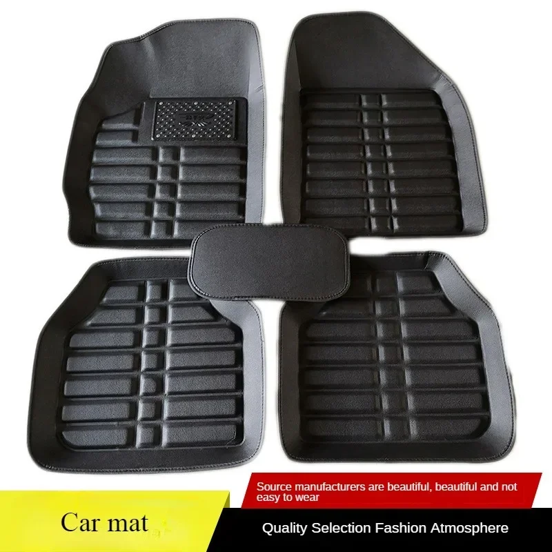 5pcs Premium Easy Clean Waterp - Car Floor Mats Universal Waterproof Leather recension och pris