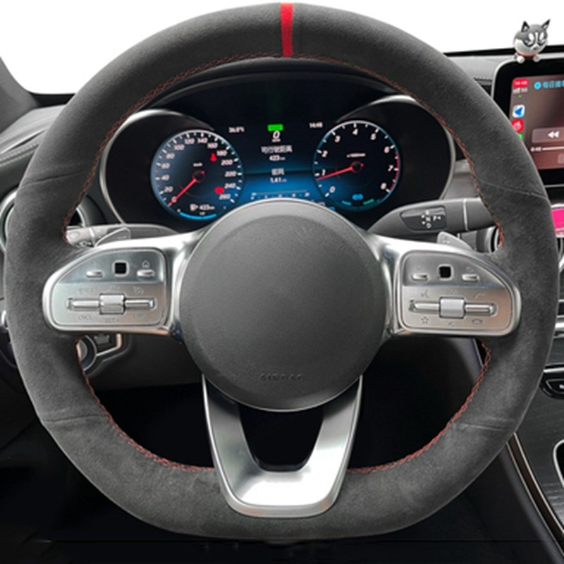 Anti-Slip  Black Suede Braid C - Car Steering Wheel Cover Anti Slip Breathable recension och pris