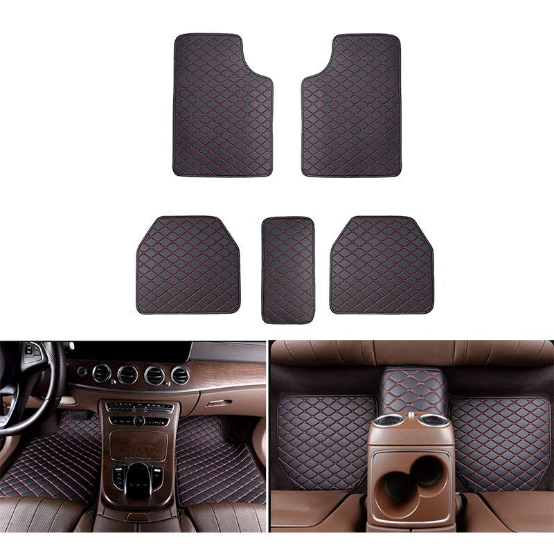 5PCS Universal Fit Car Floor M - Car Floor Mats Universal Waterproof Leather recension och pris