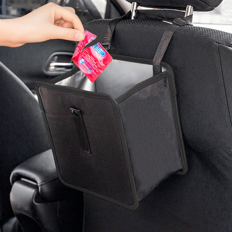 Car Trash Can Portable Garbage - Waterproof Car Trash Can With Lid recension och pris