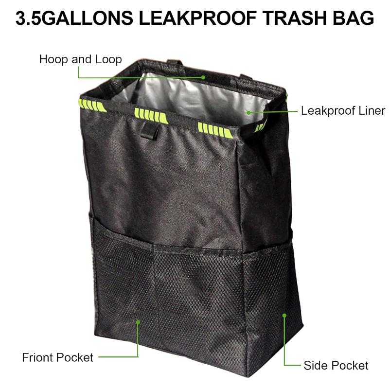 Car Trash Can No Drilling Requ - Waterproof Car Trash Can With Lid recension och pris