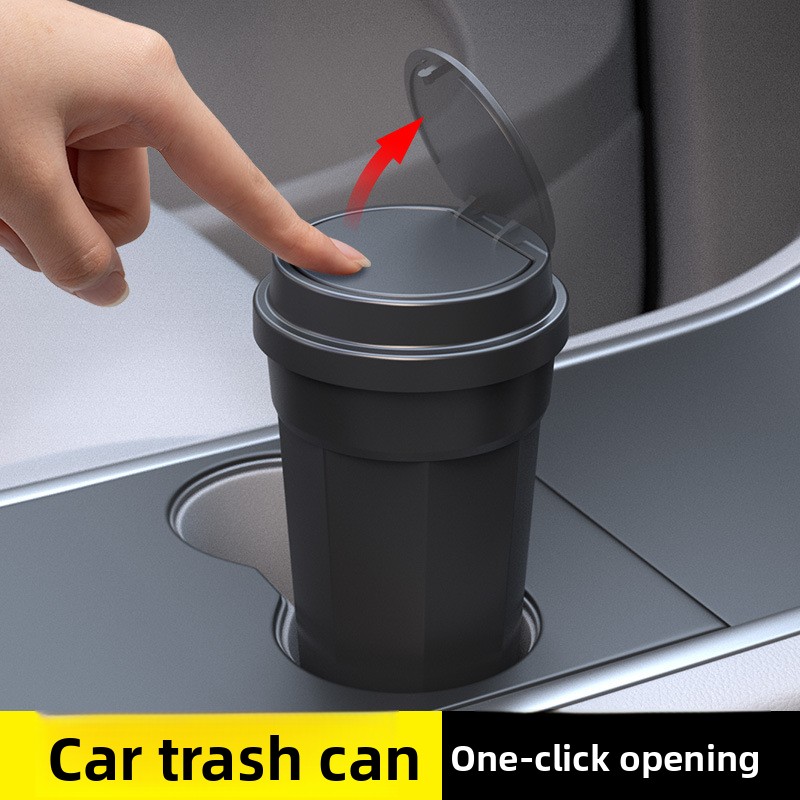 Car Trash Can Waterproof Cup H - Waterproof Car Trash Can With Lid recension och pris