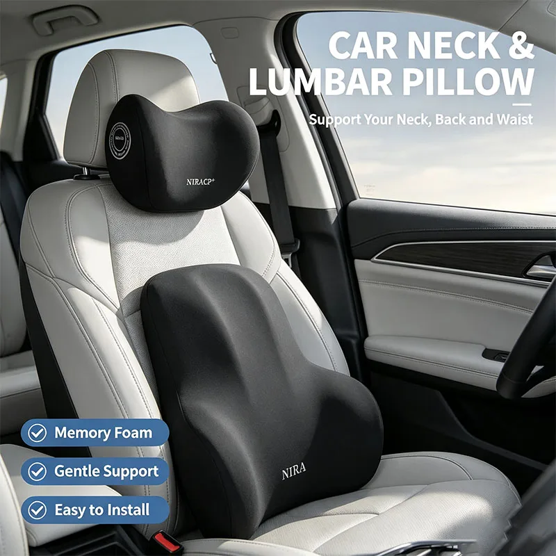 New Memory Foam Car Neck Pillo - Memory Foam Car Neck Pillow Lumbar Support recension och pris