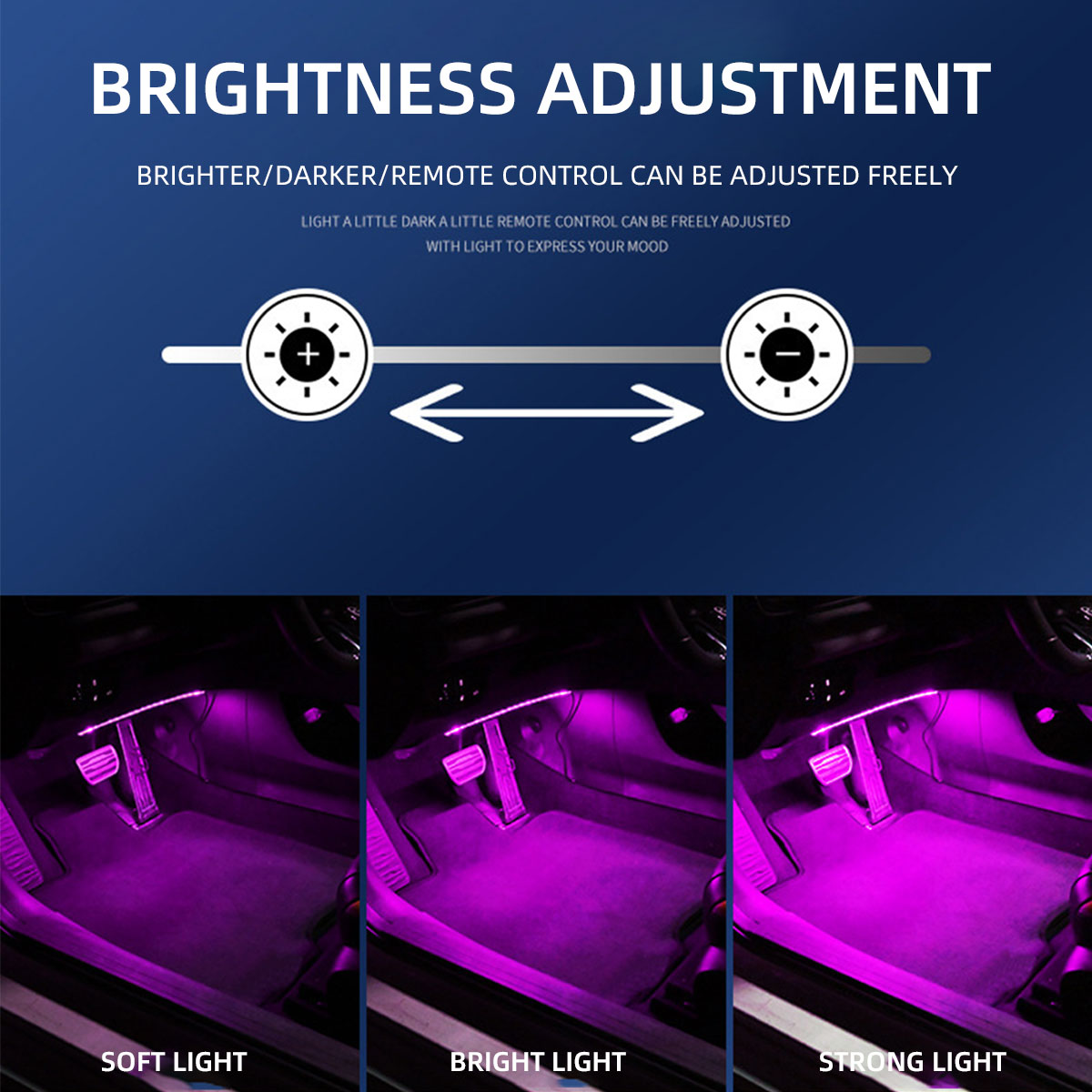 2/4in1 Neon 12/18 LED Car Inte - Led Ambient Interior Car Lights App Control recension och pris