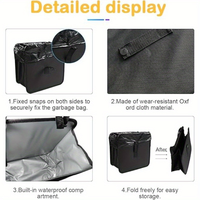 Multifuntional Waterproof Fold - Waterproof Car Trash Can With Lid recension och pris