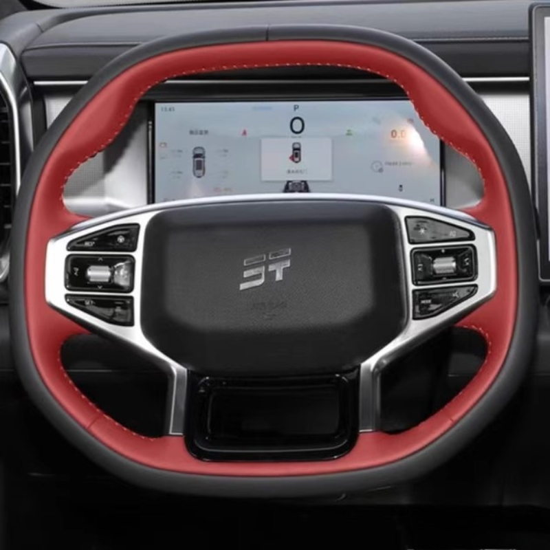 Hand Stitched wine red Black G - Car Steering Wheel Cover Anti Slip Breathable recension och pris