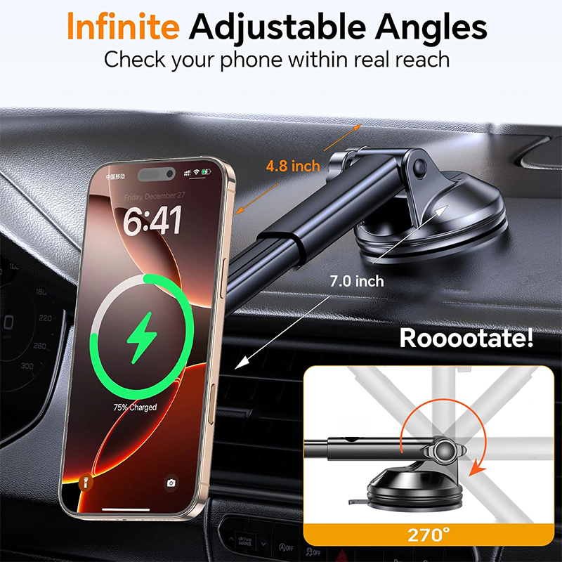 UYUXIO 15W Fast Charging Winds - Wireless Car Charger Mount Fast Charging recension och pris