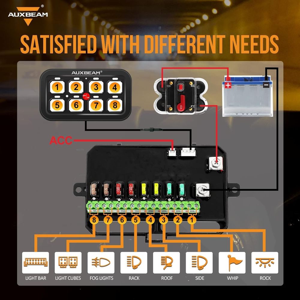 8 Gang Switch Panel BA80 Autom - Car Electronics recension och pris