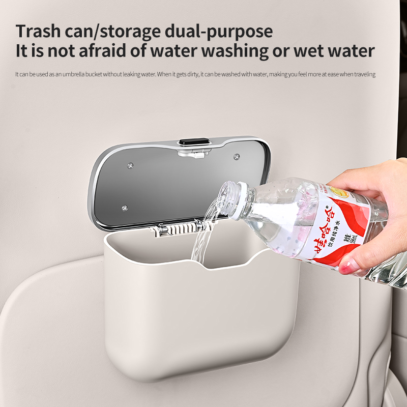 Car trash can with creative li - Waterproof Car Trash Can With Lid recension och pris