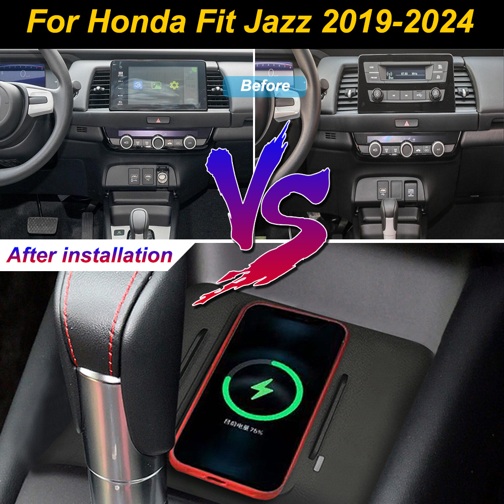 2 DIN for Honda Fit Jazz 2019- - Wireless Car Charger Mount Fast Charging recension och pris
