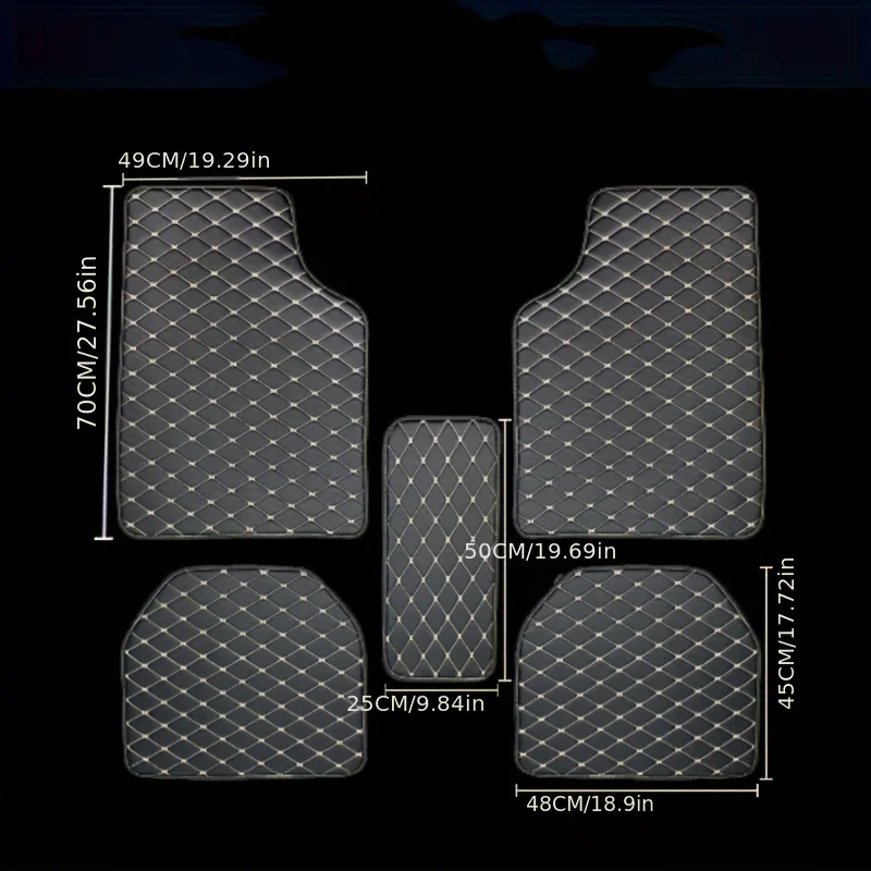 5-Piece Universal Car Floor Ma - Car Floor Mats Universal Waterproof Leather recension och pris