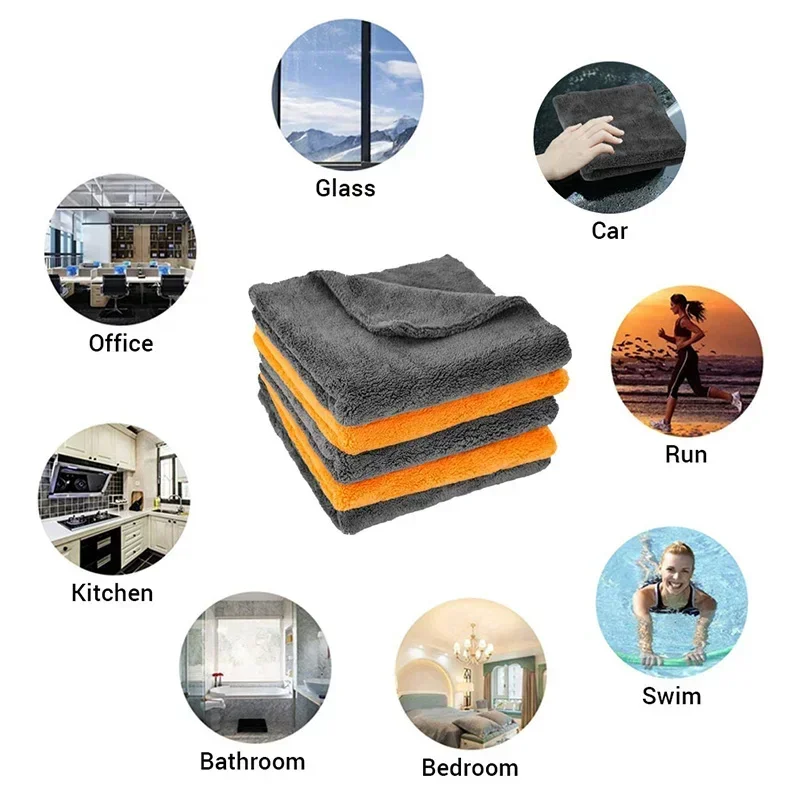 1-3Pcs Car Wash Microfiber Twi - Microfiber Car Drying Towel Super Absorbent recension och pris