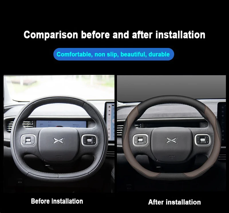 Car Steering Wheel Cover Wrap  - Car Steering Wheel Cover Anti Slip Breathable recension och pris