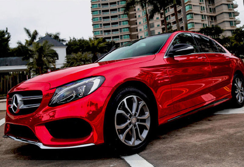 Red Forged Carbon Matte Glossy - Anti Glare Car Rearview Mirror Film recension och pris