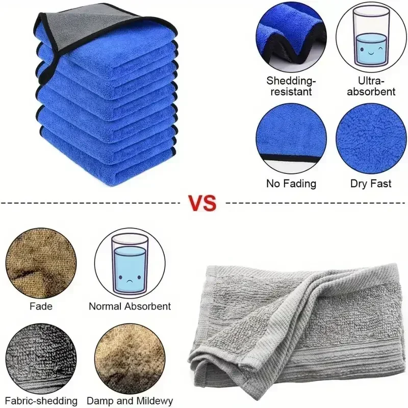 Car Wash Towel 1/5pcs Microfib - Microfiber Car Drying Towel Super Absorbent recension och pris