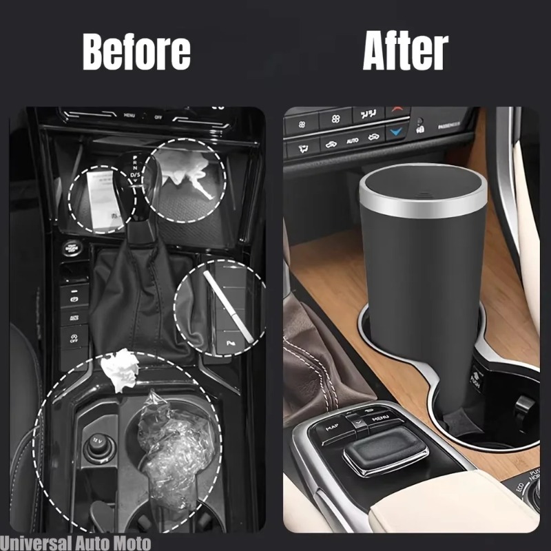 Mini ABS Car Trash Can Leakpro - Waterproof Car Trash Can With Lid recension och pris