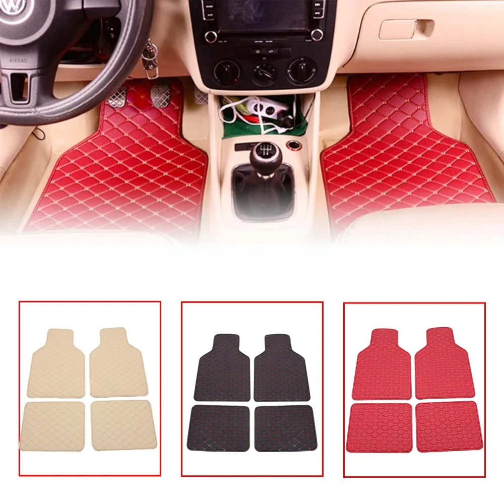 Car Floor Mats 4PCS Universal  - Car Floor Mats Universal Waterproof Leather recension och pris