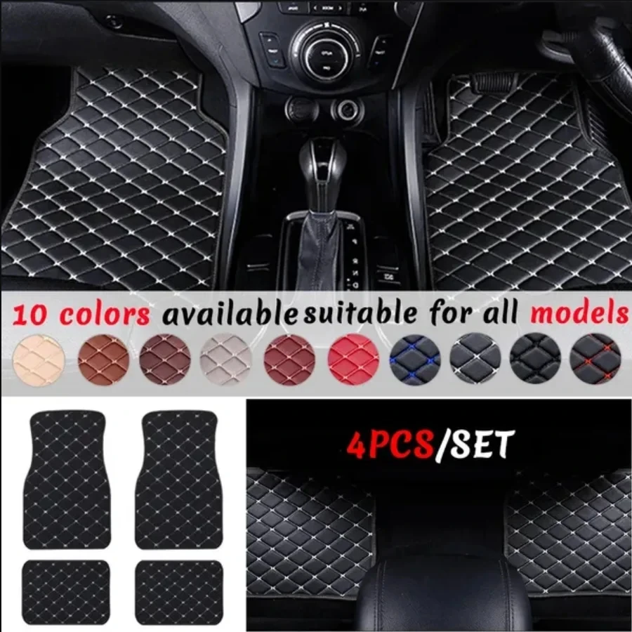 Car Floor Mats 4PCS Universal  - Car Floor Mats Universal Waterproof Leather recension och pris