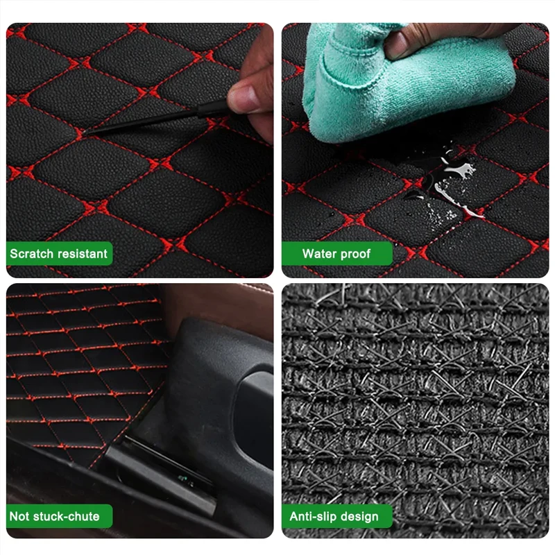 Car Floor Mats 4PCS Universal  - Car Floor Mats Universal Waterproof Leather recension och pris