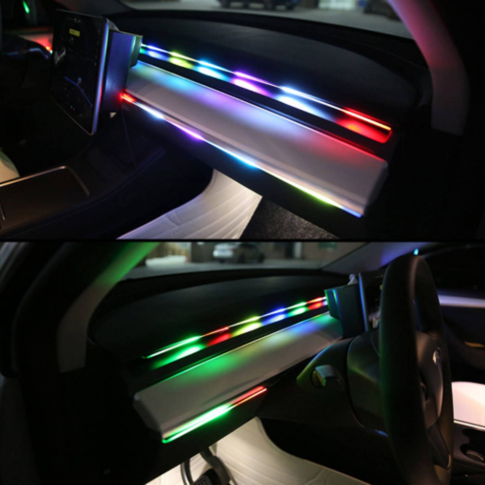 6 Pieces Acrylic Interior Car  - Led Ambient Interior Car Lights App Control recension och pris